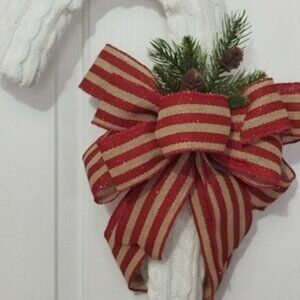 Handmade Candy Cane Wreath